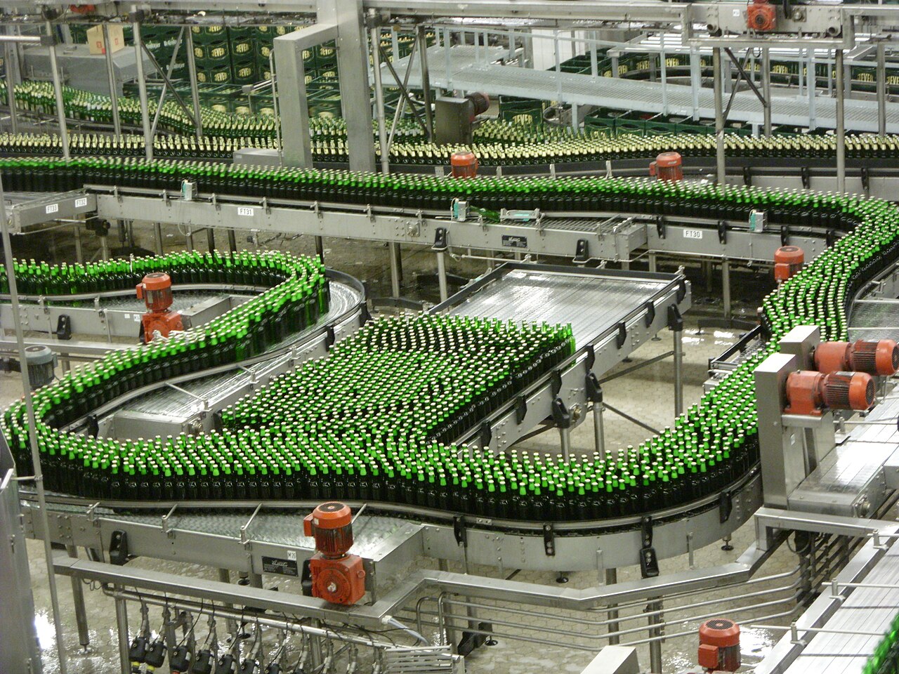 Beer bottling line