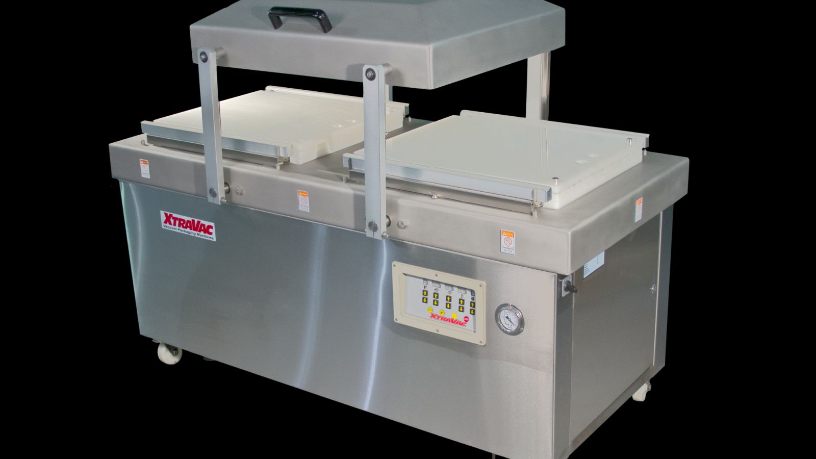 Double chamber vacuum packaging machine