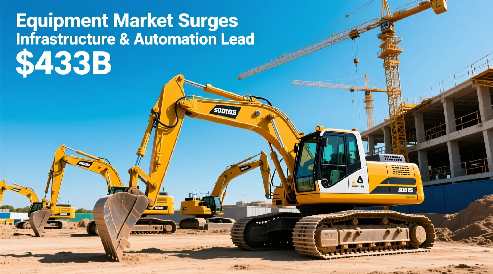 Construction Equipment Market Surges to $433B: Infrastructure & Automation Lead