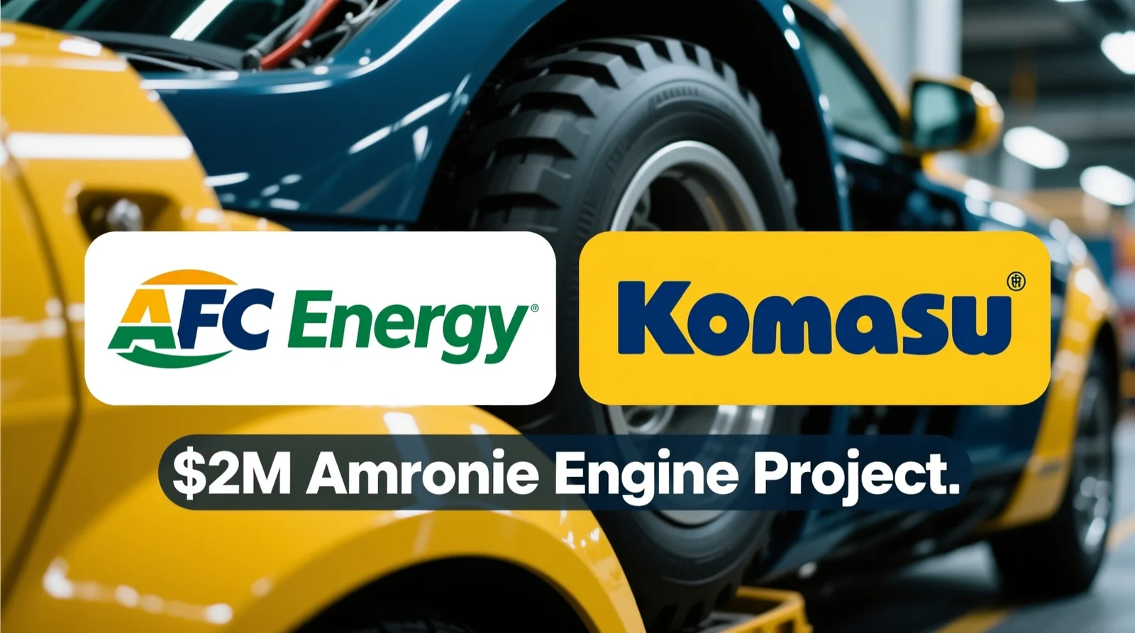 AFC Energy and Komatsu Partner for $2M Ammonia Engine Project