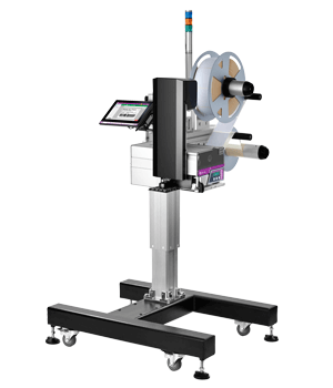 Markem-Imaje 2200 print-and-apply labeler applying a printed label