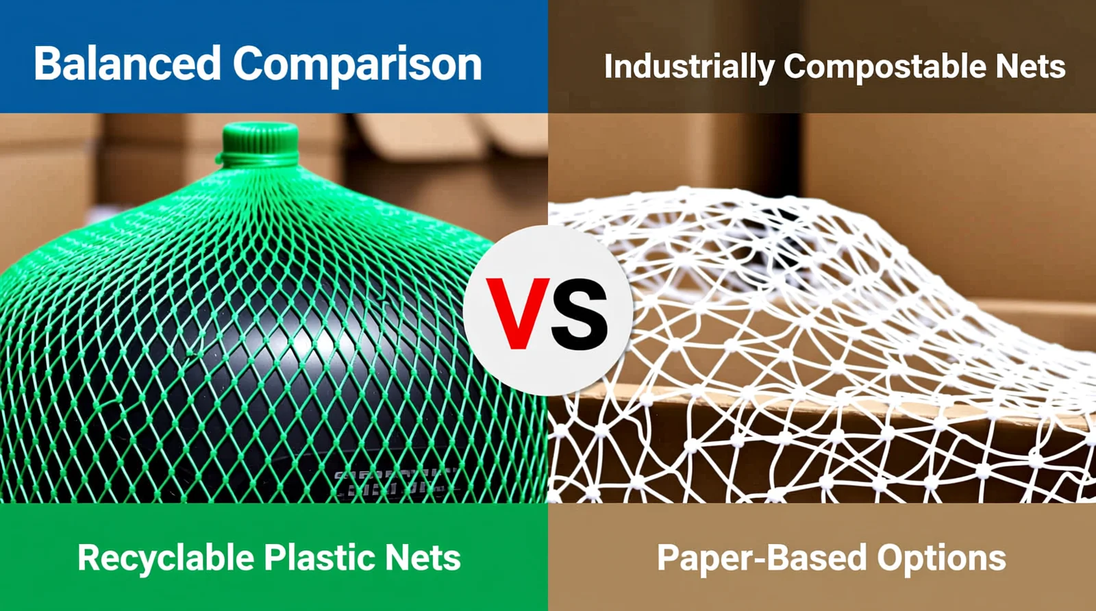Balanced Comparison: Industrially Compostable Nets vs Recyclable Plastic Nets vs Paper-Based Options