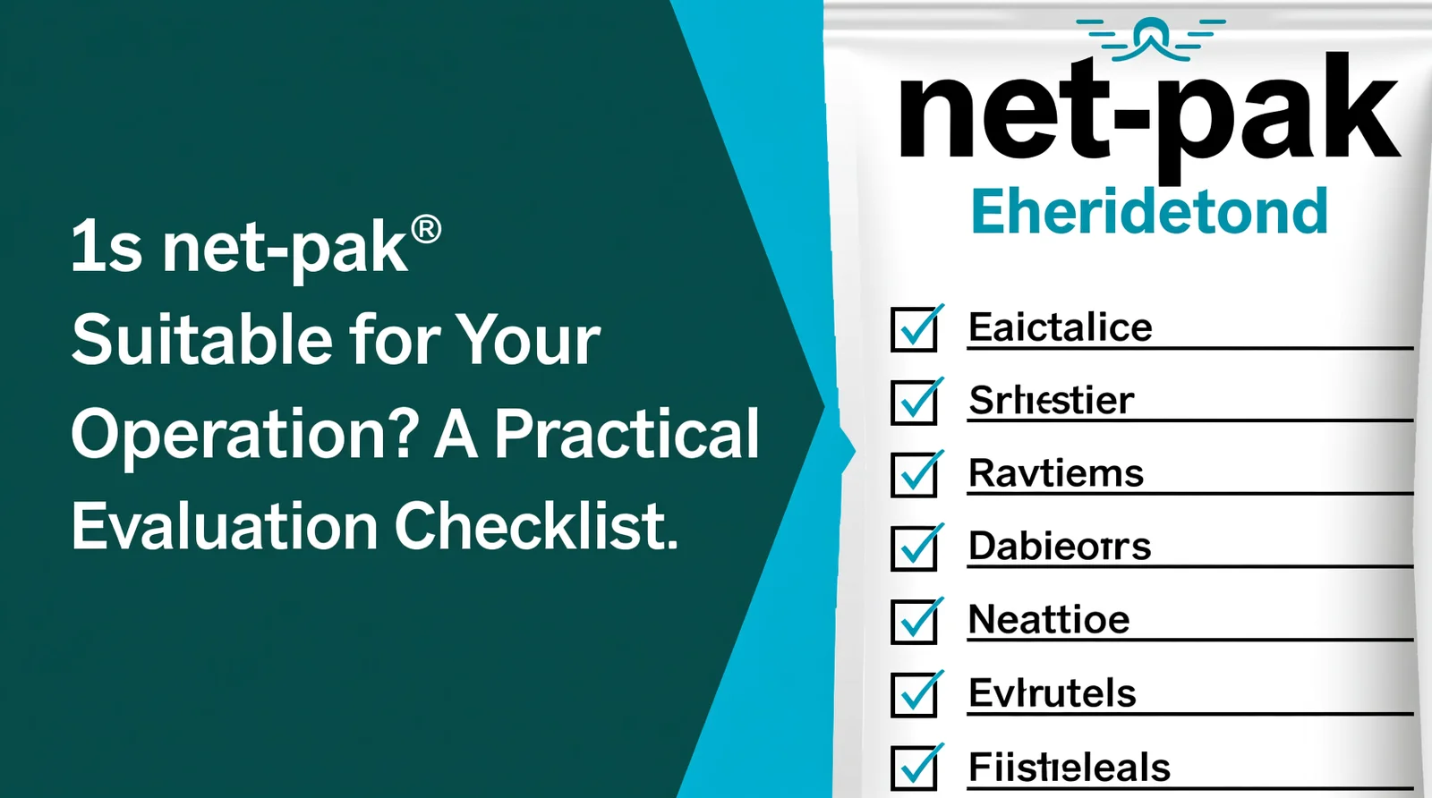 Is net-pak&reg; Suitable for Your Operation? A Practical Evaluation Checklist