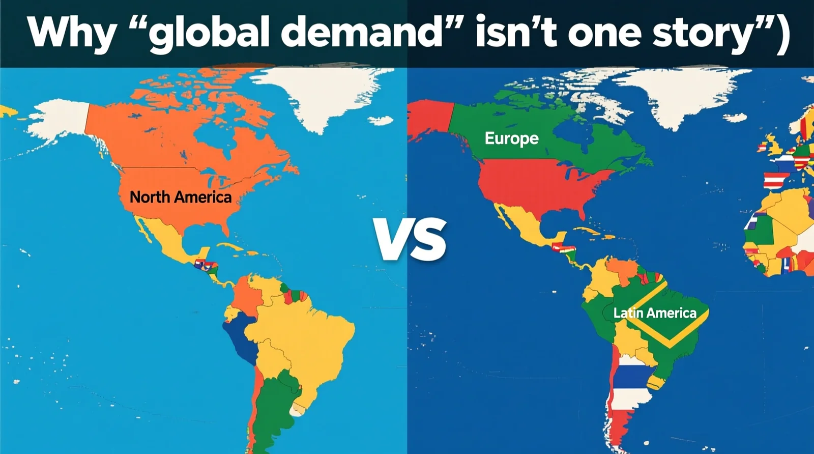 Regional differences: North America vs. Europe vs. Latin America (why “global demand” isn’t one story)