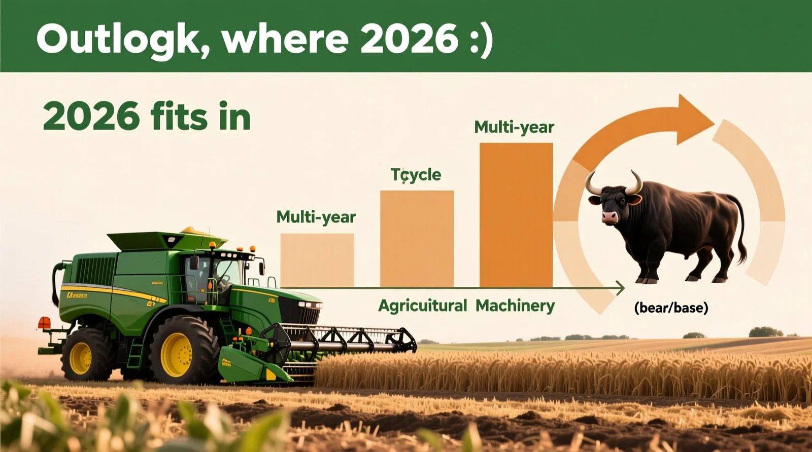 Scenario outlook: where 2026 fits in a multi-year agricultural machinery cycle (bear/base/bull)