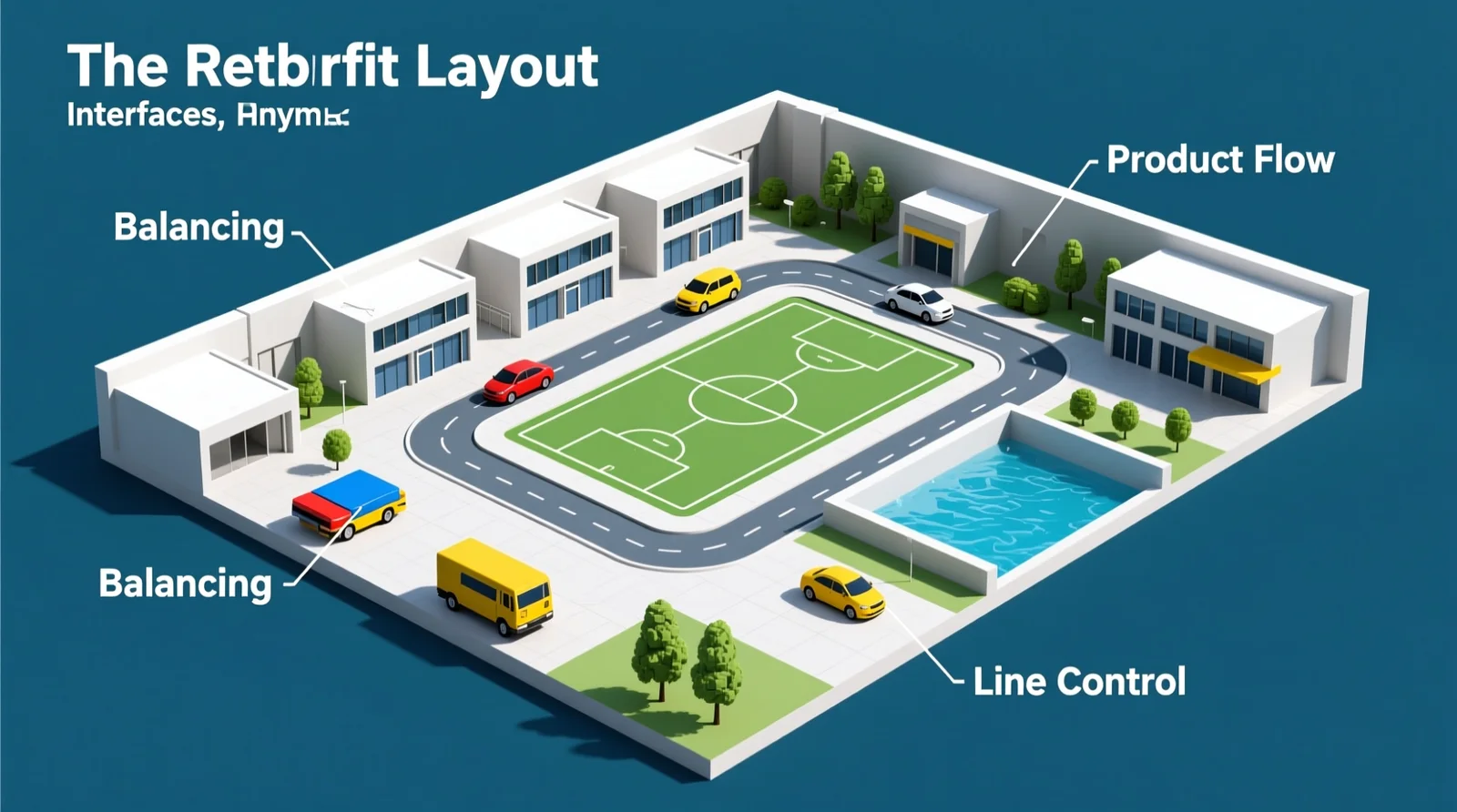 Engineering the Retrofit Layout: Interfaces, Product Flow Balancing, and Line Control
