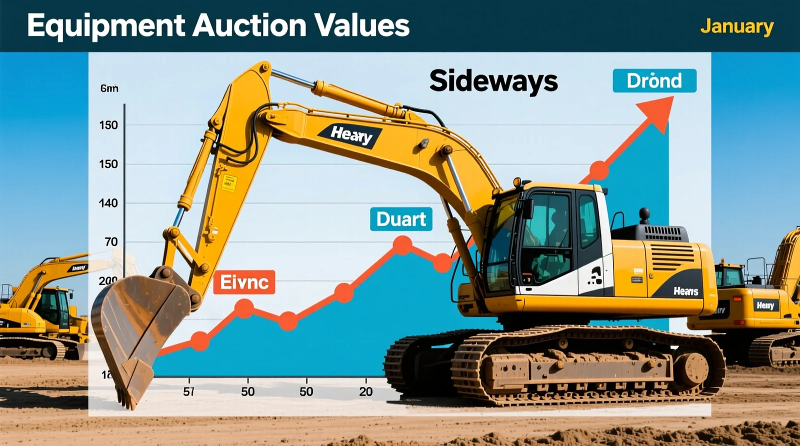 Heavy Equipment Auction Values in January: Sideways Trend Defined