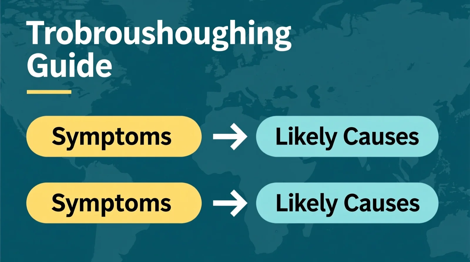 Troubleshooting Guide (Symptoms &rarr; Likely Causes)