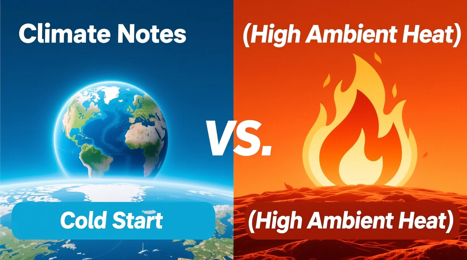 Extreme Climate Notes (Cold Start vs. High Ambient Heat)