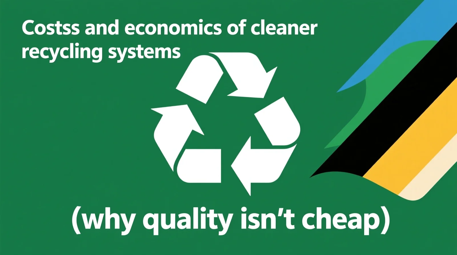 Costs and economics of cleaner recycling systems (why quality isn’t cheap)