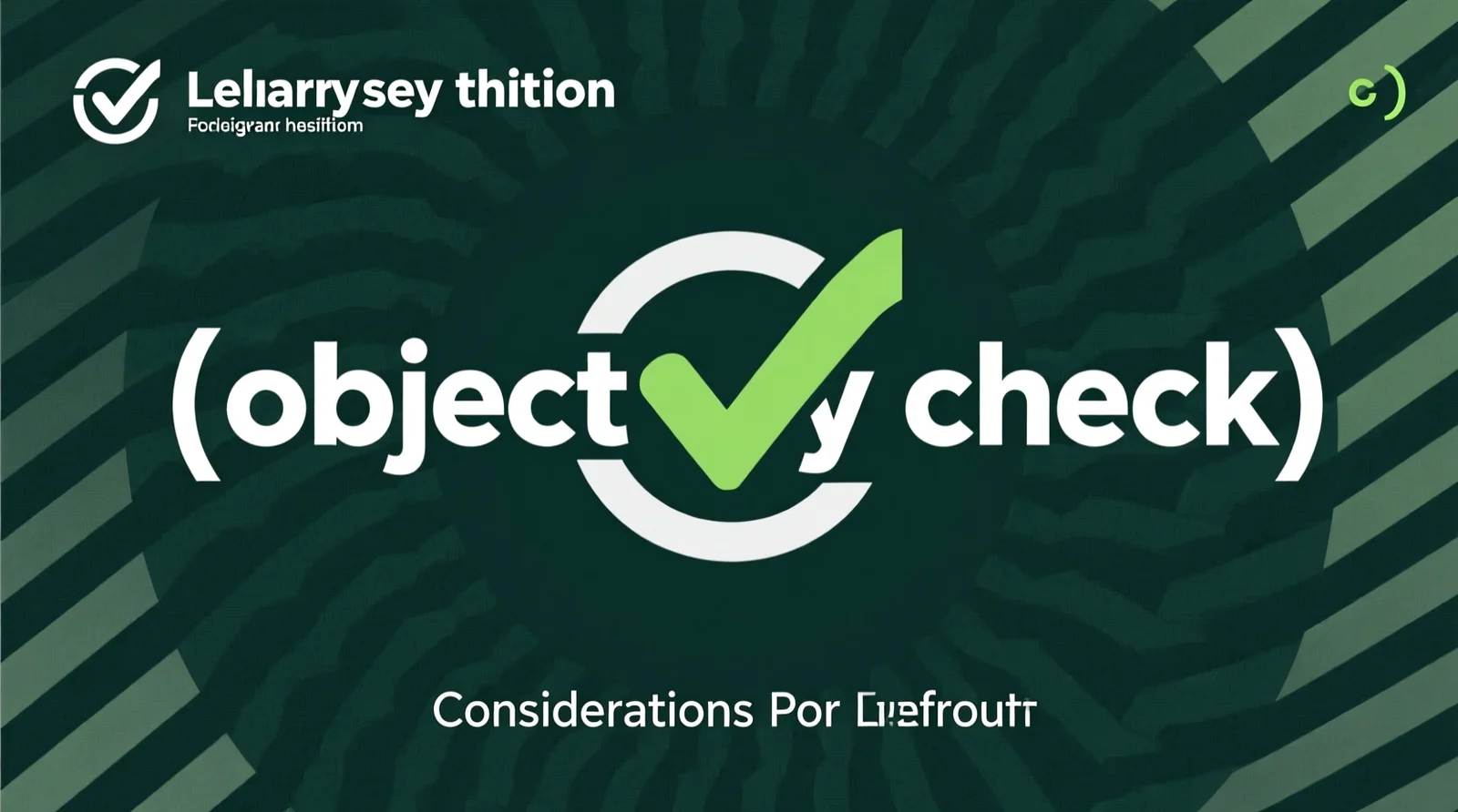 Limitations and considerations (objectivity check)