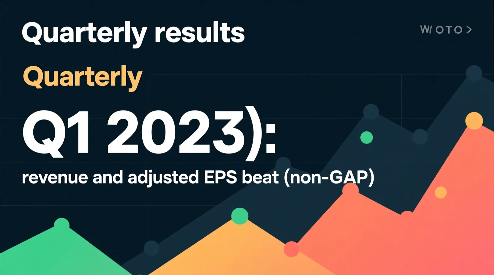 Quarterly results (Q1 2023): revenue and adjusted EPS beat (non-GAAP)