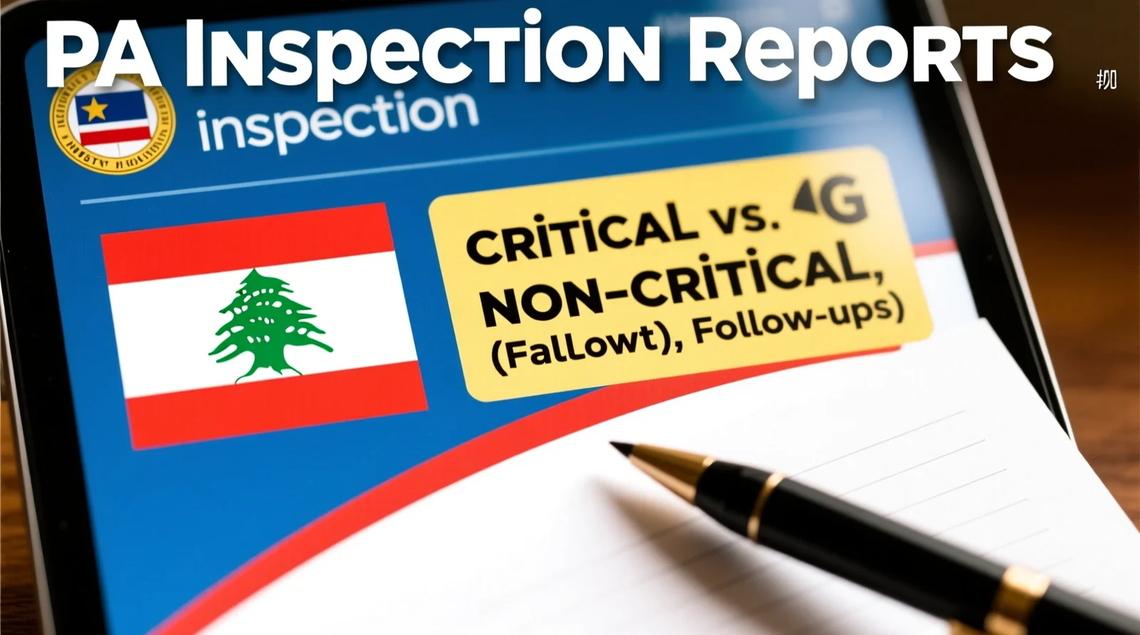 How to interpret Lebanon, PA inspection reports (critical vs. non-critical, follow-ups)