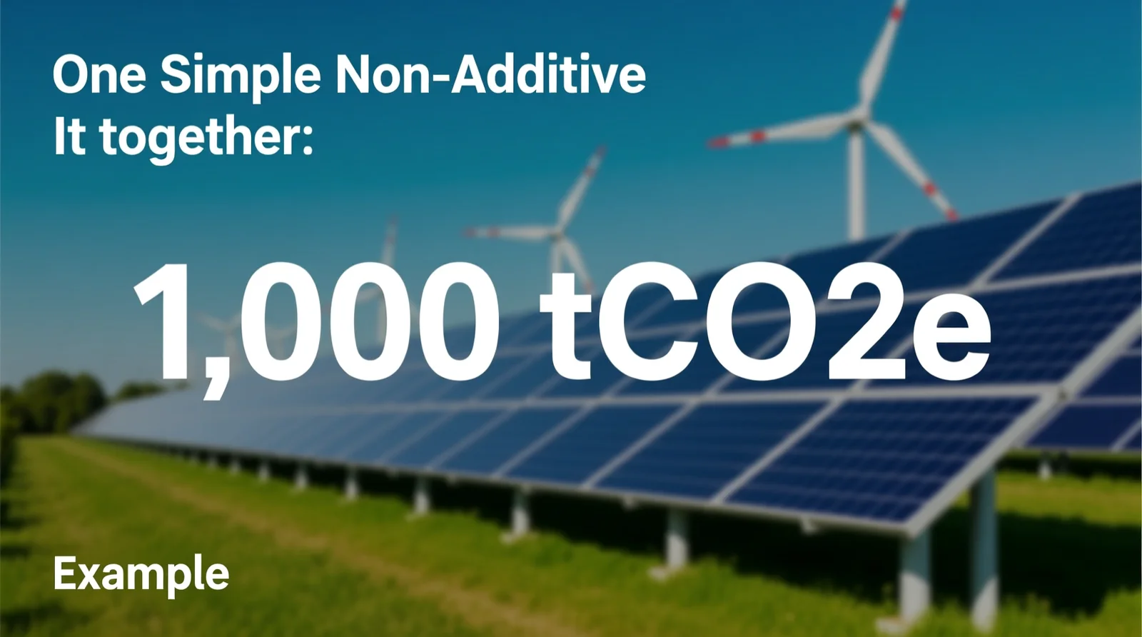 Putting It Together: One Simple, Non-Additive 1,000 tCO2e Example