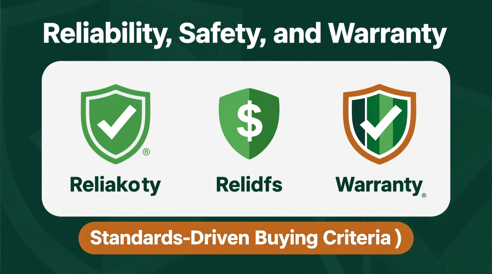 Reliability, Safety, and Warranty (Standards-Driven Buying Criteria)
