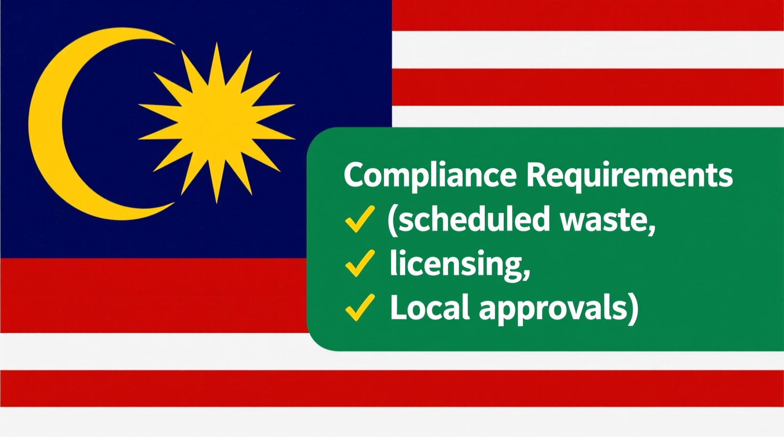 Other Malaysian compliance requirements that may apply (scheduled waste, licensing, and local approvals)