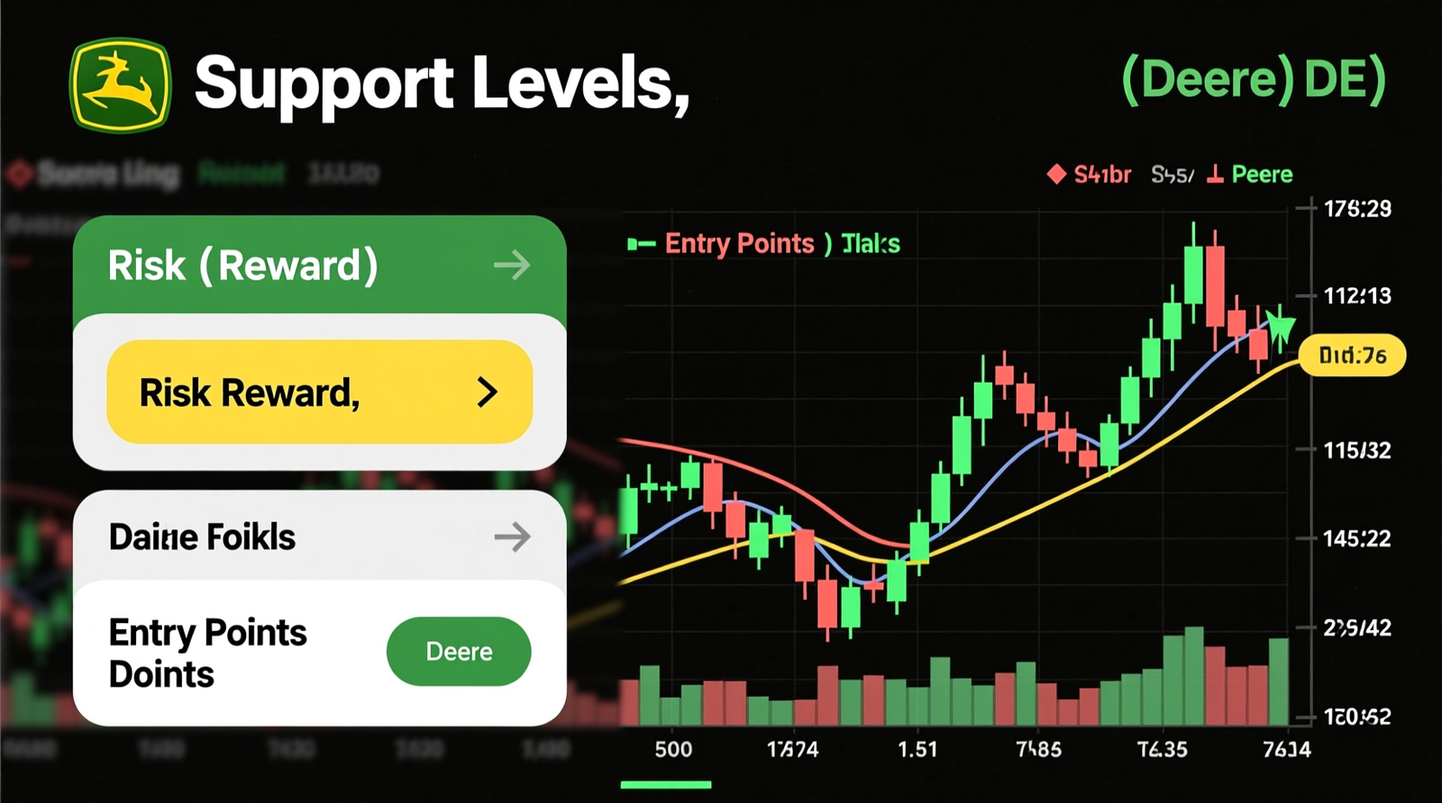 Key Support Levels, Risk/Reward, and Entry Points for Deere (DE) Stock