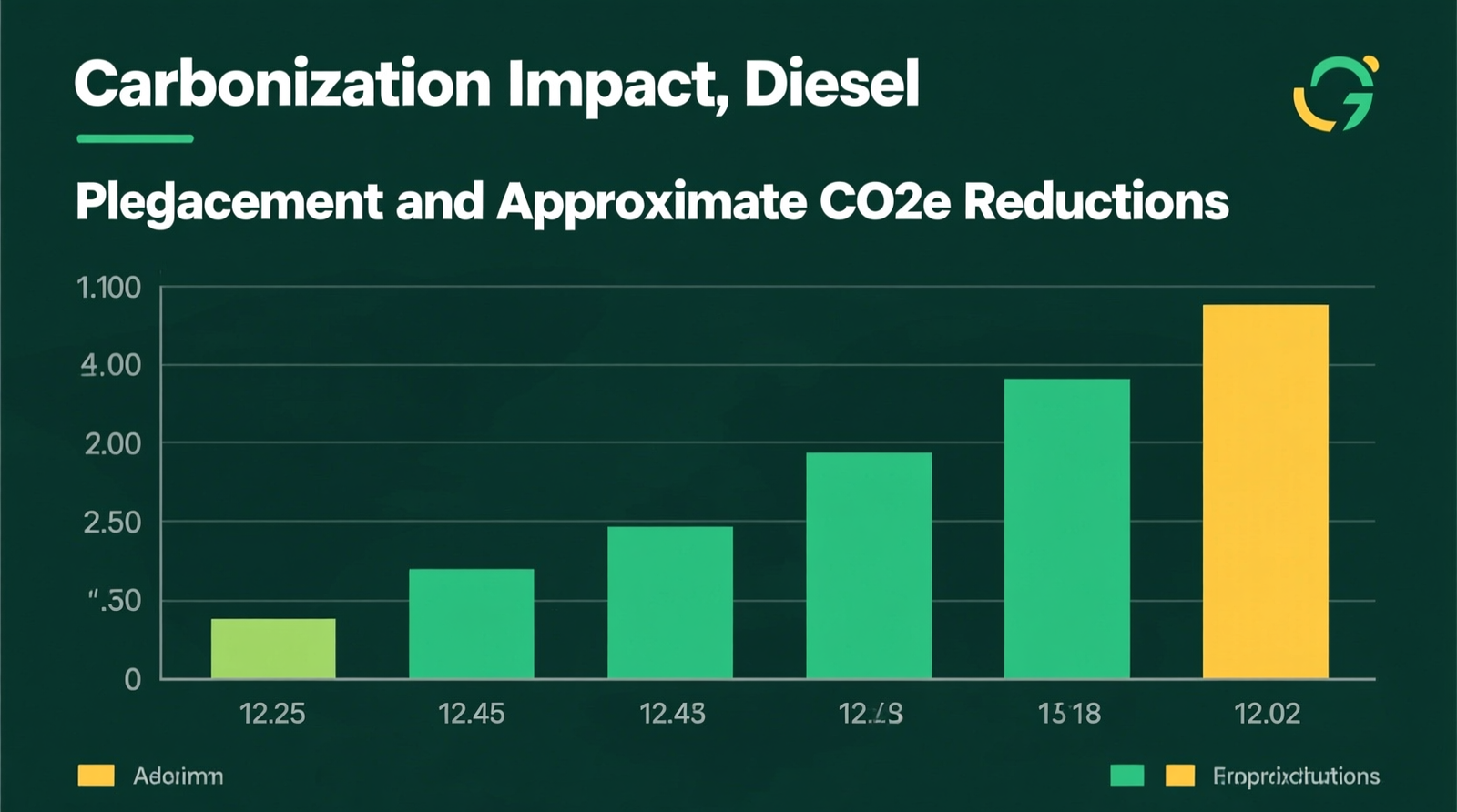 Decarbonisation Impact: Diesel Displacement and Approximate CO2e Reductions