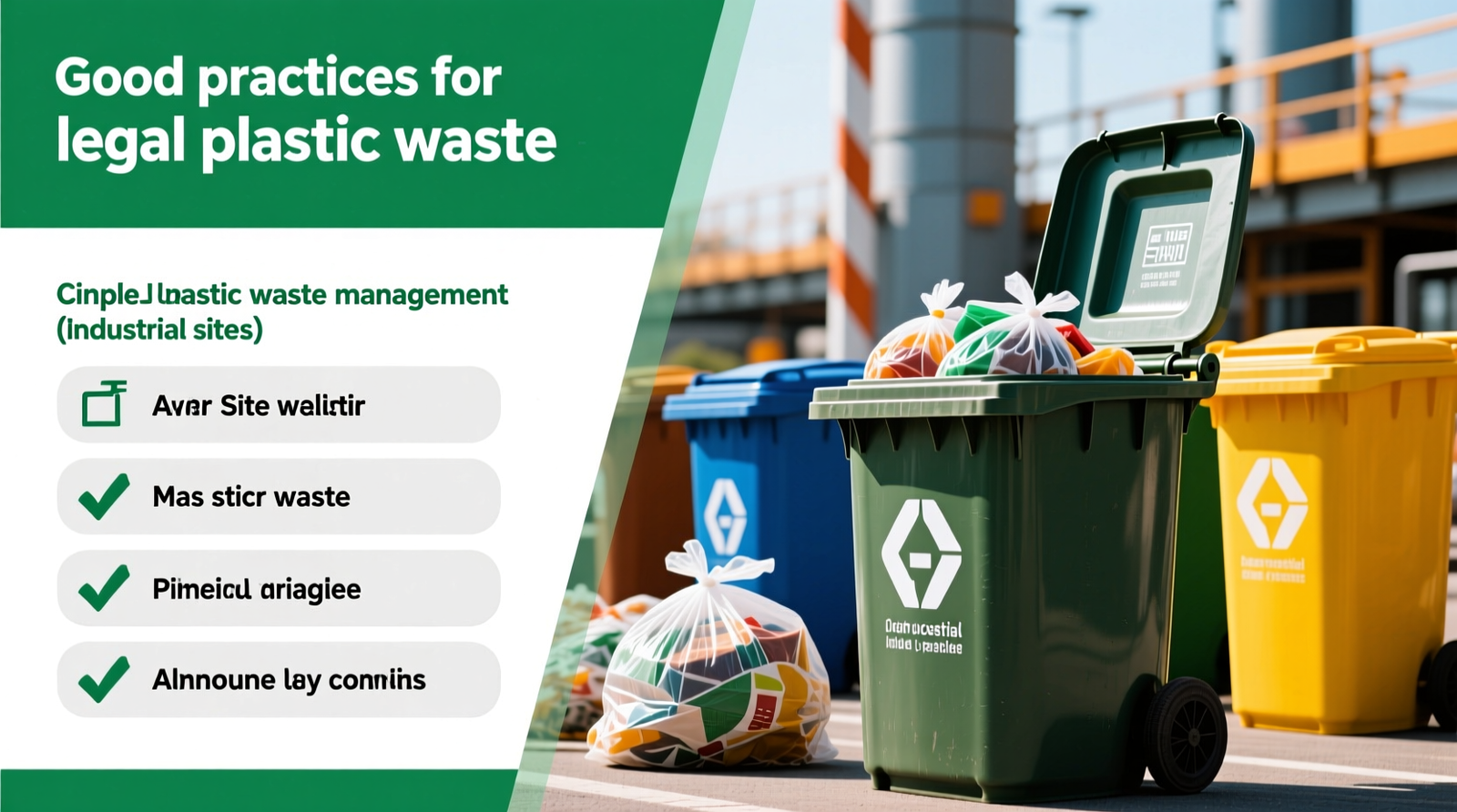 Checklist: Good practices for legal plastic waste management (industrial sites)