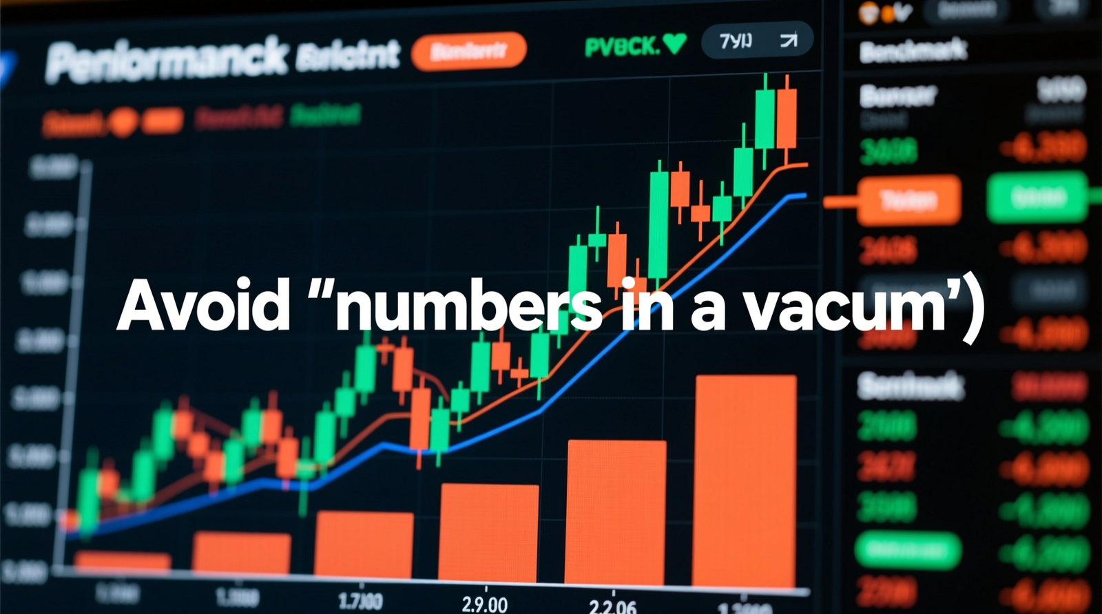 Stock performance and benchmark context (avoid “numbers in a vacuum”)