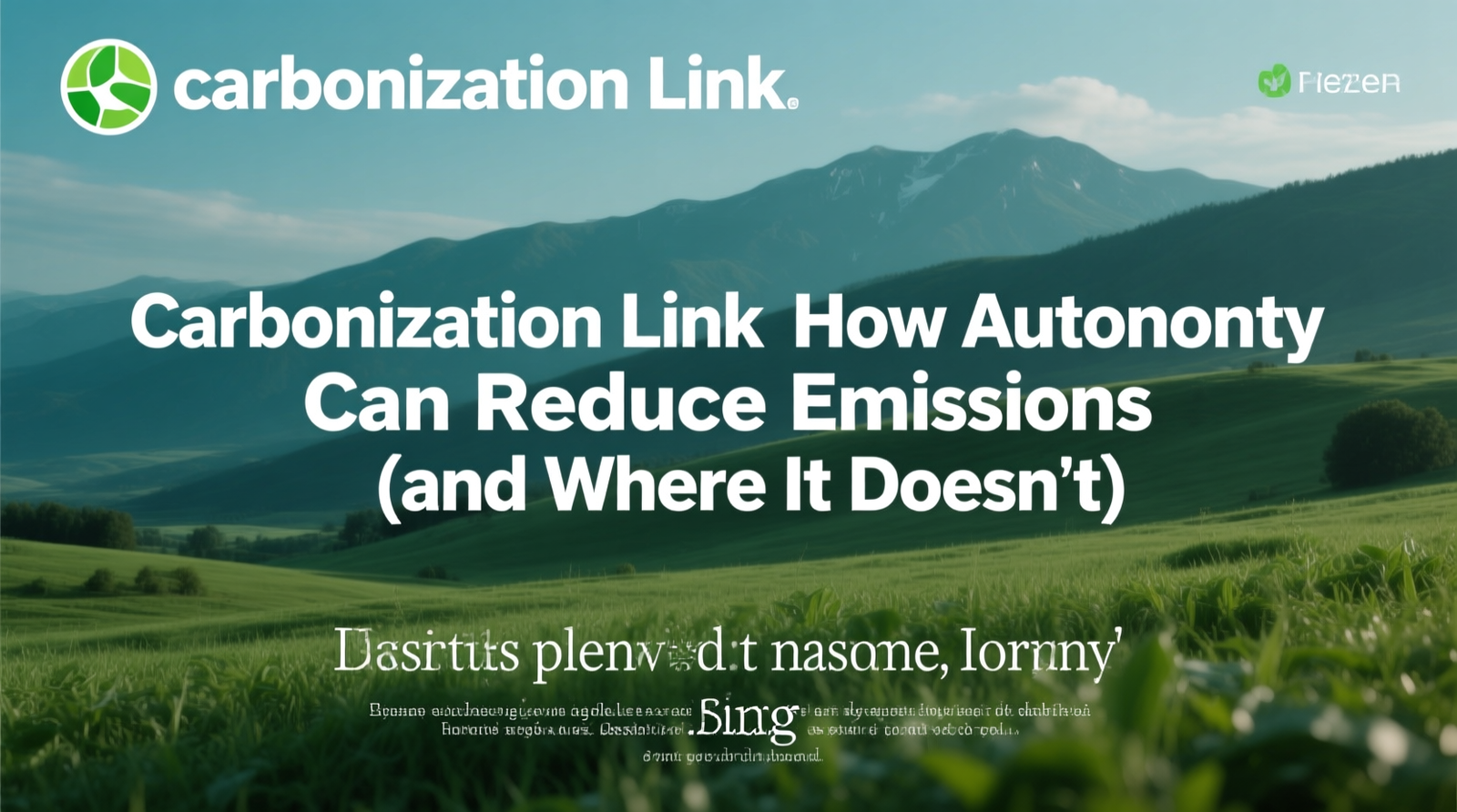 Decarbonization Link: How Autonomy Can Reduce Emissions (and Where It Doesn’t)