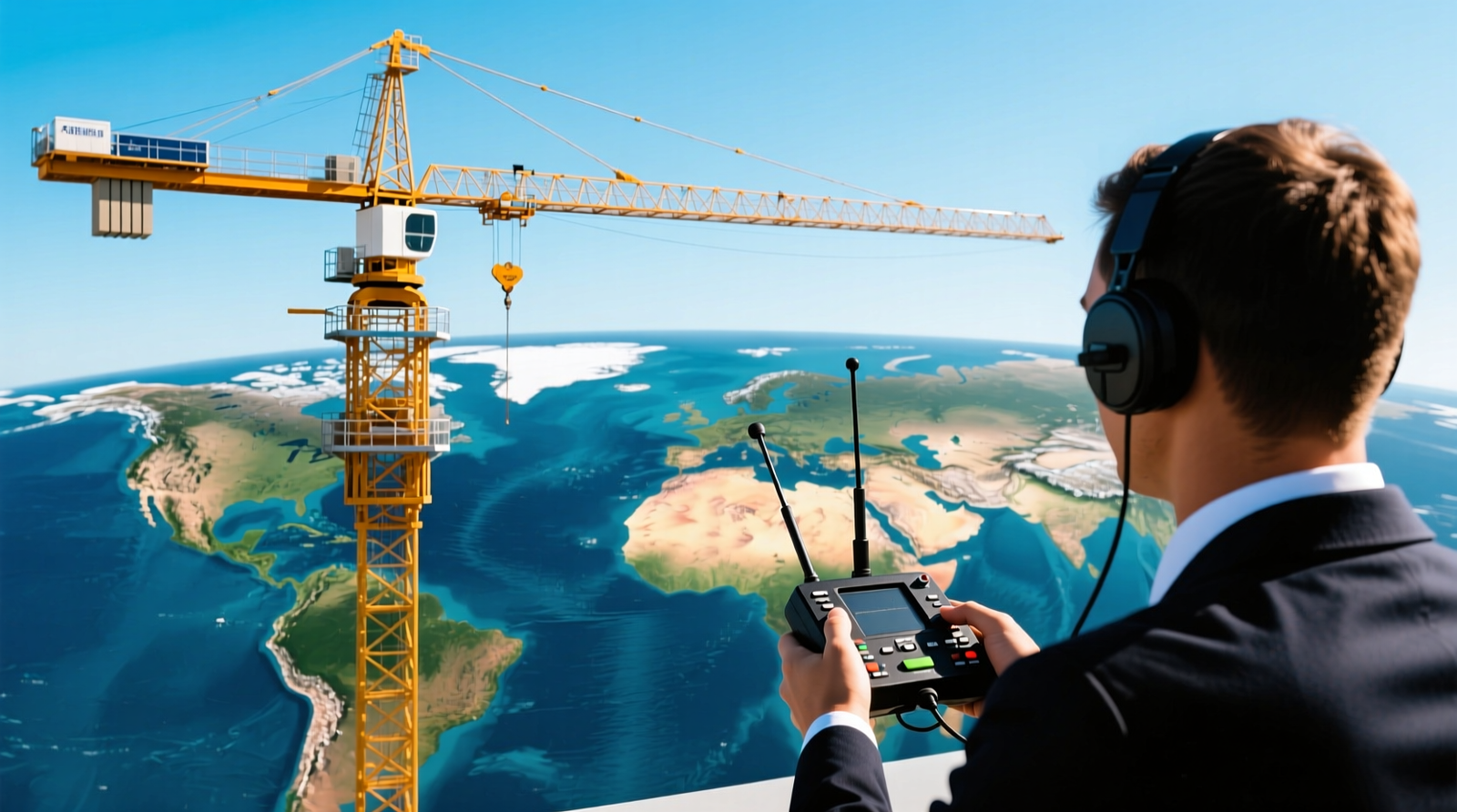 Remote Operation: Controlling a Tower Crane Across Continents