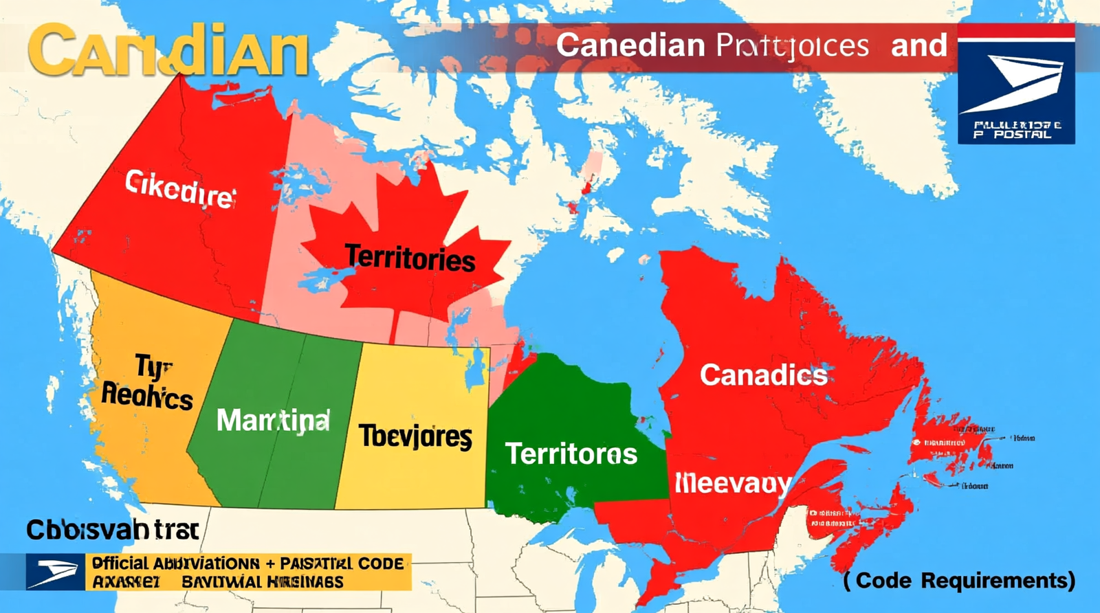 Canadian Provinces and Territories (Official Abbreviations + Postal Code Requirements)
