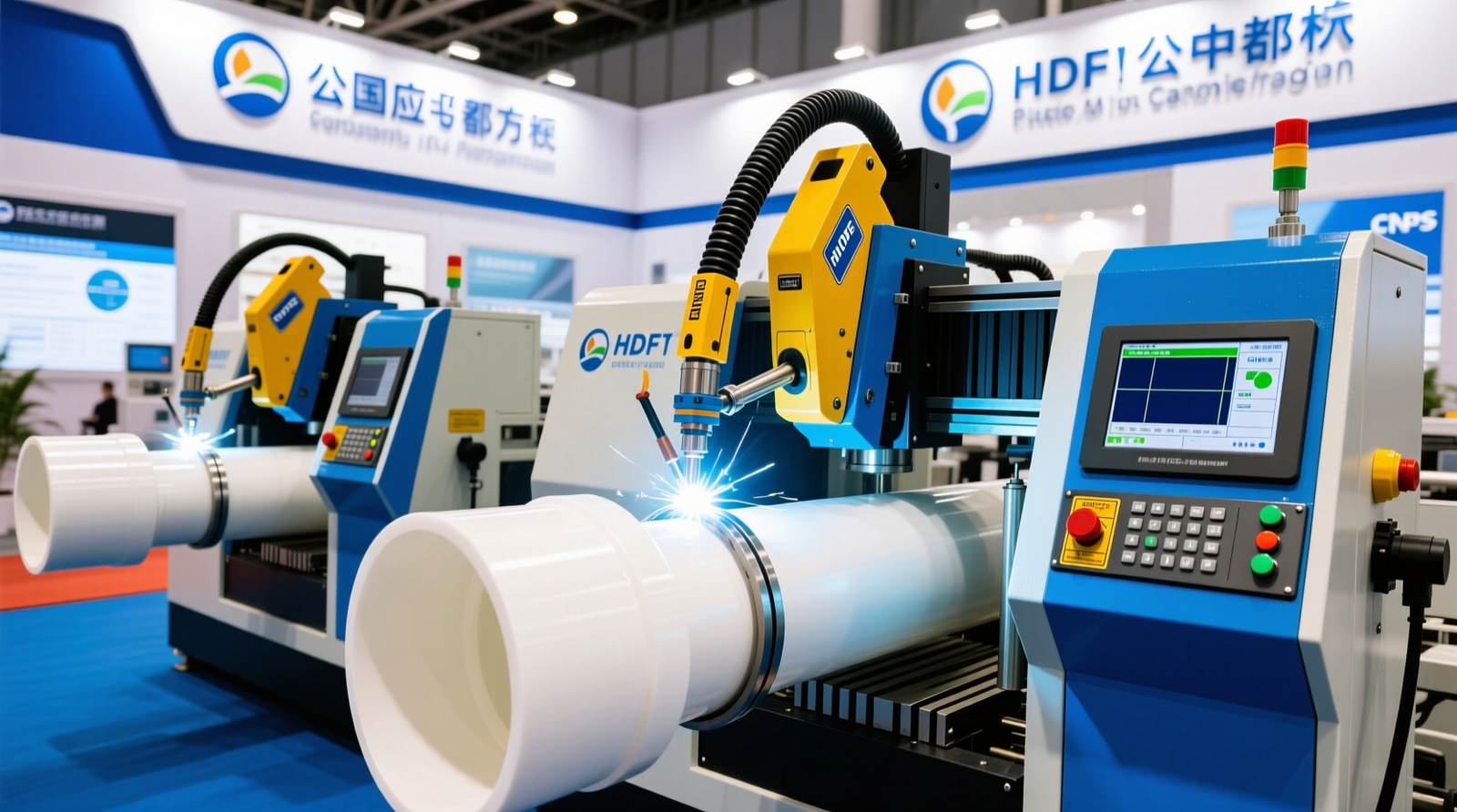 Introduction: Automatic HDPE Plastic Pipe Welding Machines with CNC and GPS at Canton Fair