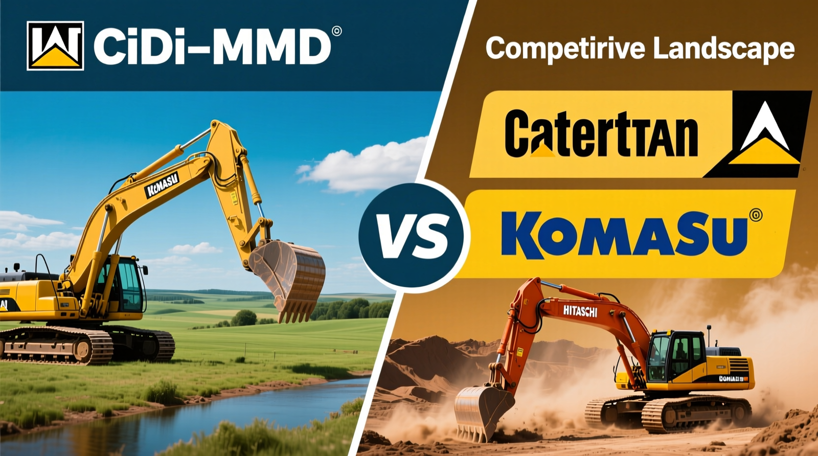 Competitive Landscape: Where CiDi–MMD Fits vs Caterpillar, Komatsu, and Hitachi