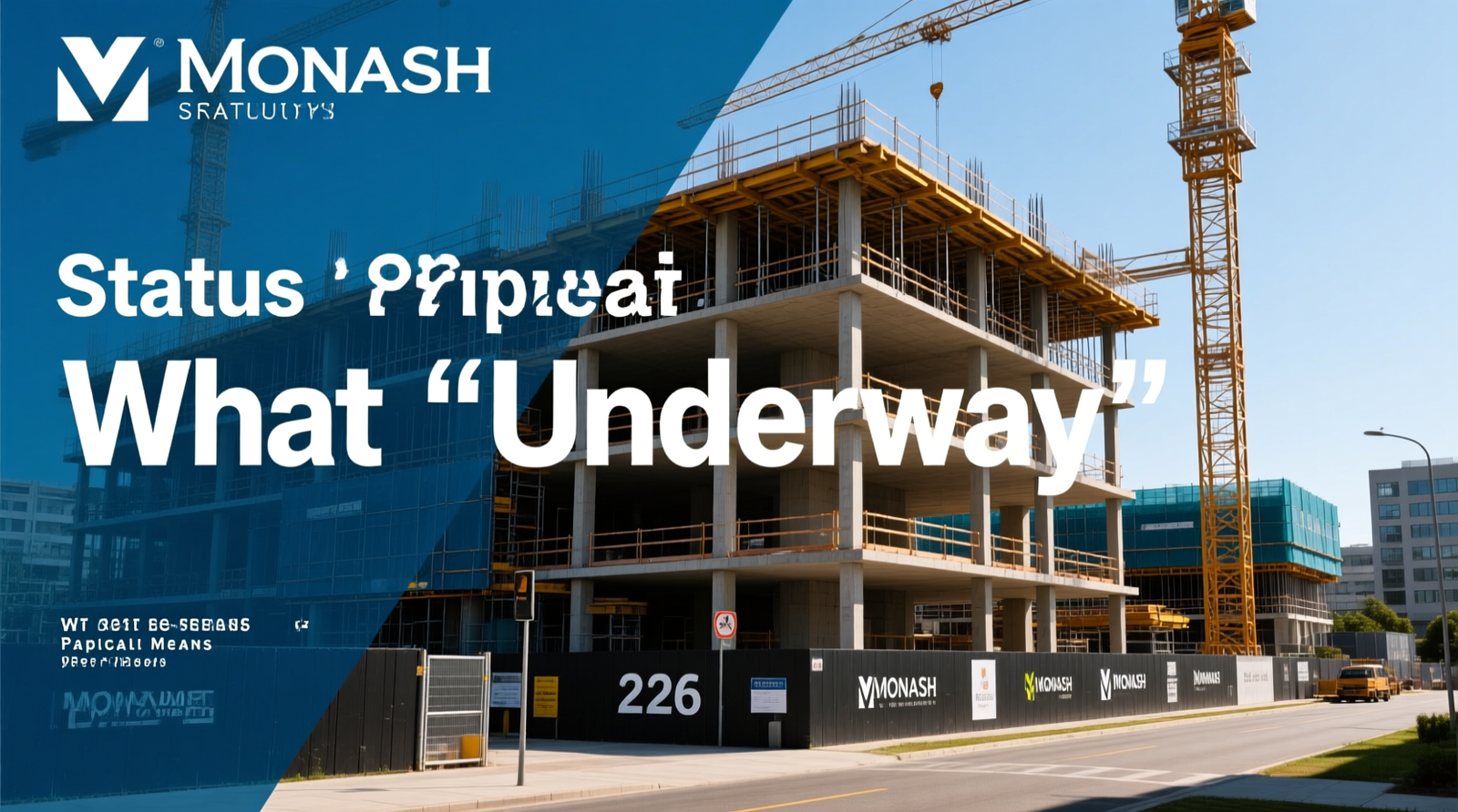 2026 Construction Status: What “Underway” Typically Means at Monash