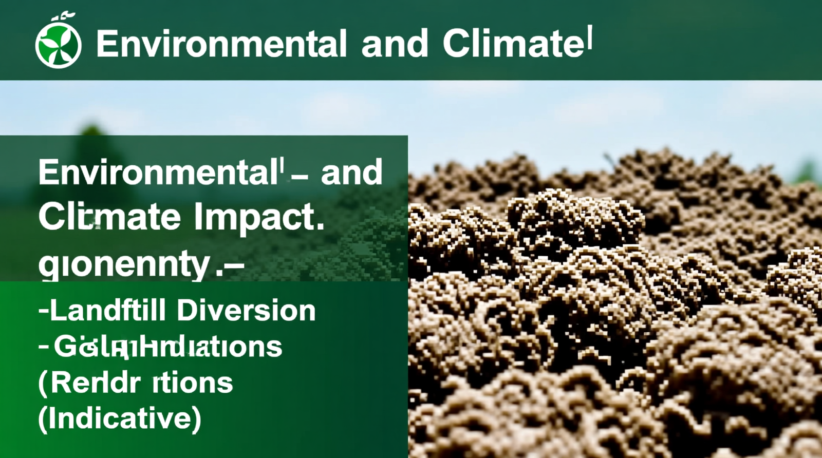 Environmental and Climate Impact: Landfill Diversion and GHG Reductions (Indicative)