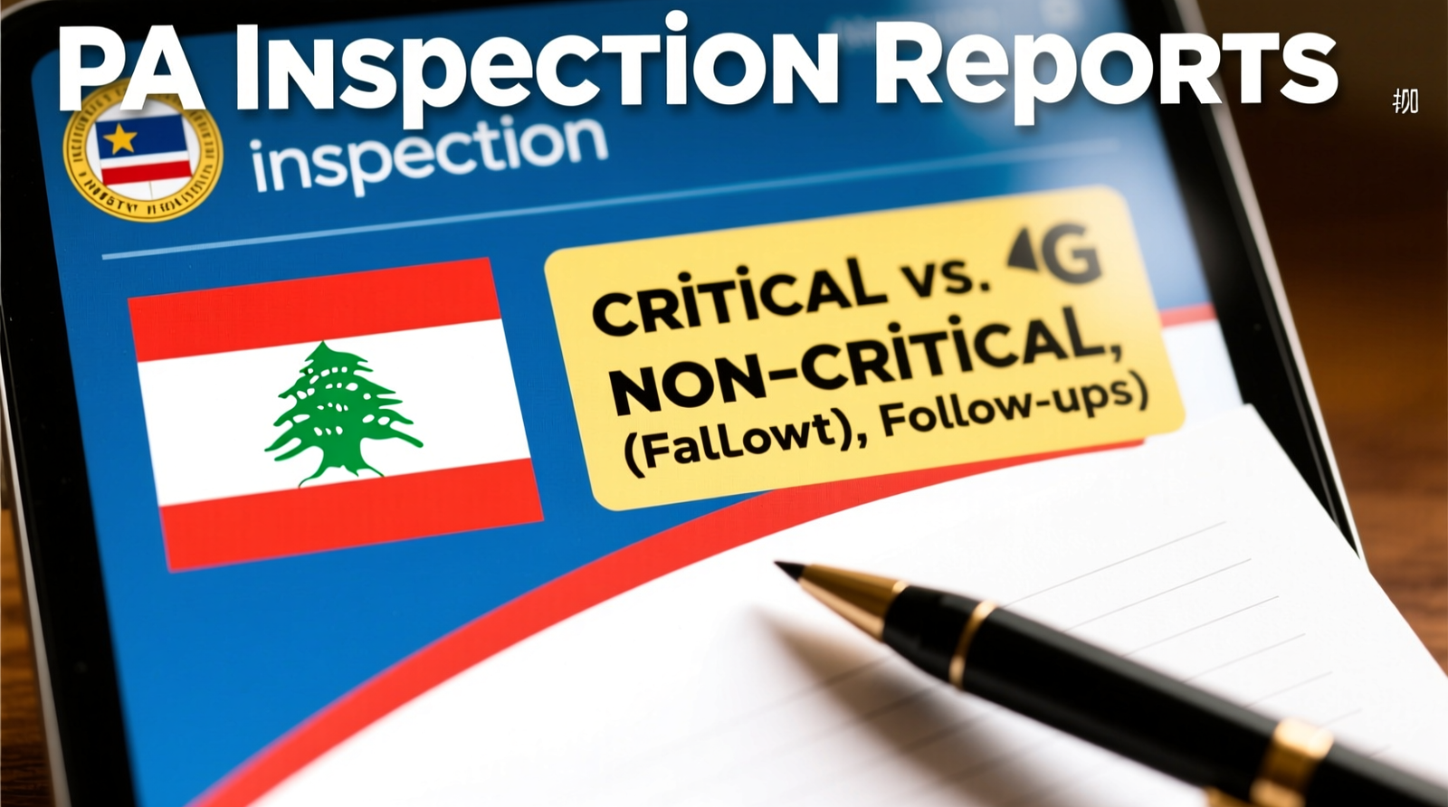 How to interpret Lebanon, PA inspection reports (critical vs. non-critical, follow-ups)
